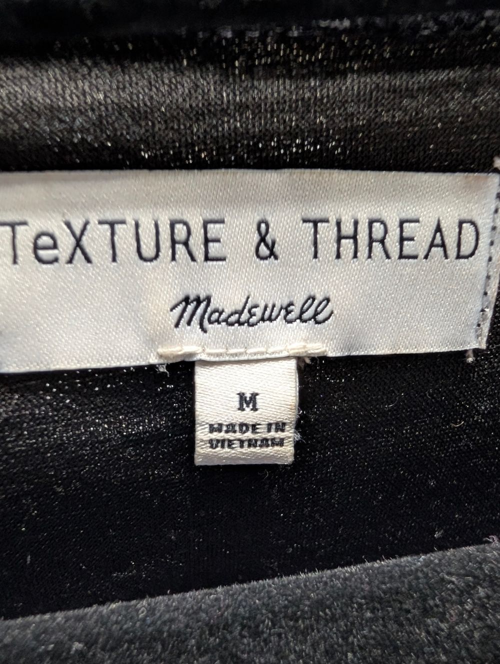 Madewell Texture & Thread Crepe Wrap Top Medium Black Side Tie Luxe Minimalist - Picture 7 of 9